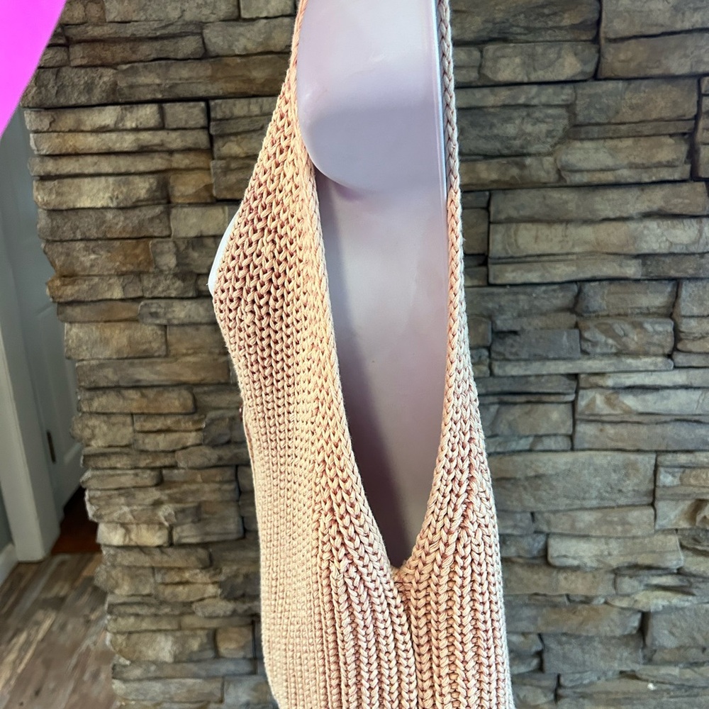Free People Close To Me Knit Vest Mellow Rose Pink Sz  Large - Picture 4 of 7